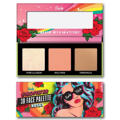 RUDE NoFilter 3D Face Palette - Roses