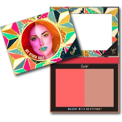 RUDE My Other Half Duo Shade Face Palette - Double Faced