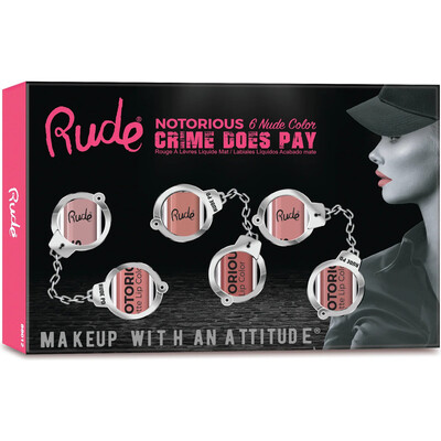 RUDE Crime Does Pay 6 Notorious Lip Color Set - Nude