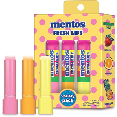 RUDE Mentos Fresh Lips Variety Pack (Lip Balm) - Tropical Mix