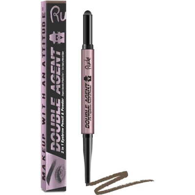 RUDE Double Agent 2 in 1 Eyebrow Pencil & Powder - Taupe
