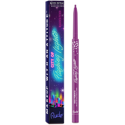 RUDE City of Flashing Lights Micro Retractable Liner - Magenta Fever