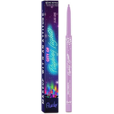 RUDE City of Flashing Lights Micro Retractable Liner - Lilac Love