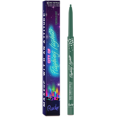 RUDE City of Flashing Lights Micro Retractable Liner - Emerald Out
