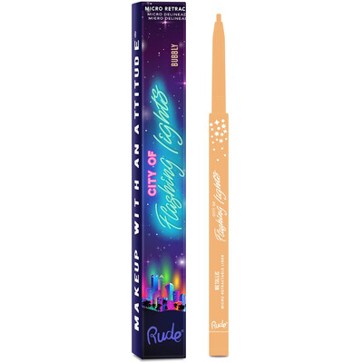RUDE City of Flashing Lights Micro Retractable Liner - Bubbly