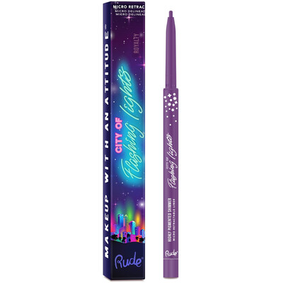 RUDE City of Flashing Lights Micro Retractable Liner - Royalty