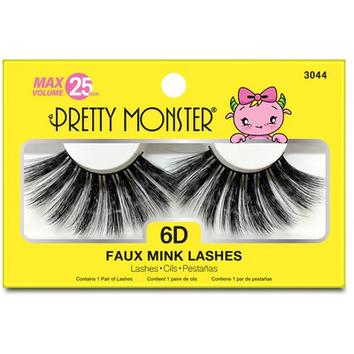 PRETTY MONSTER Max Volume 6D Faux Mink Lashes - 3044